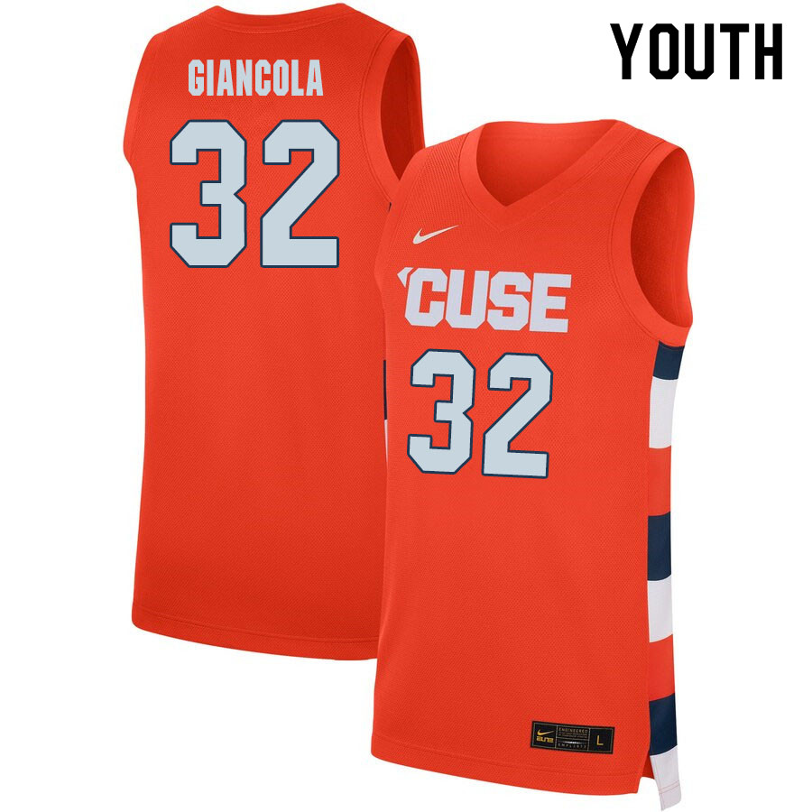 2020 Youth #32 Nick Giancola Syracuse Orange College Basketball Jerseys Sale-Orange